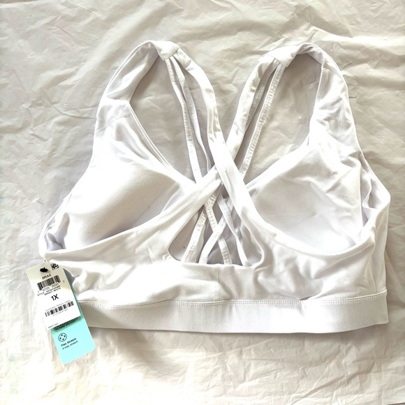 NWT Ideology White Strappy Performance Sports Bra SZ 1X - Picture 5 of 12